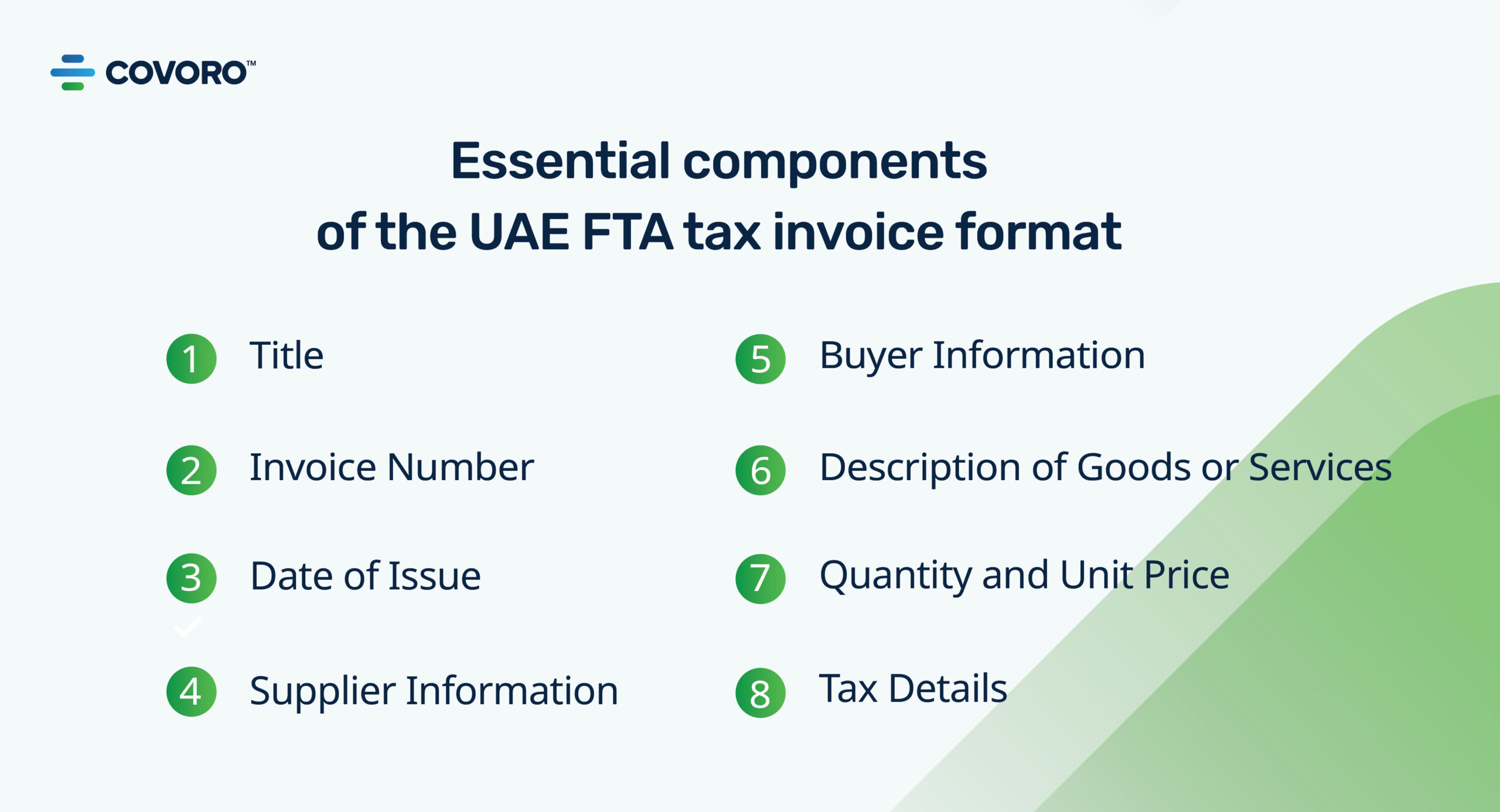 Essential Component FTA Tax Invoice Format UAE
